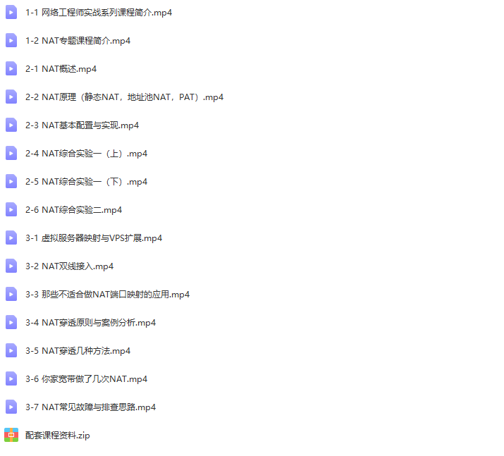 网络工程师实战系列视频课程【NAT专题】