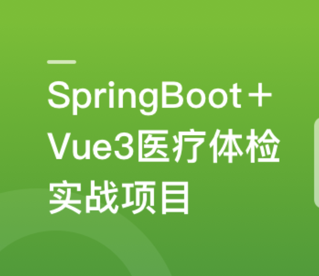 SpringBoot+Vue3+MySQL集群 开发大健康体检双系统 | 更新至6章
